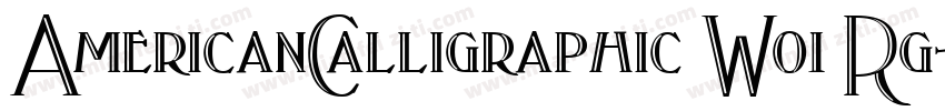 AmericanCalligraphic W01 Rg字体转换